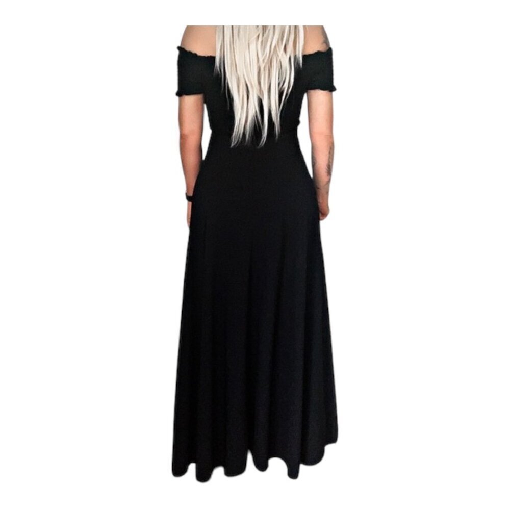 Black Long off shoulder Maxi Dress - Picture 2 of 4